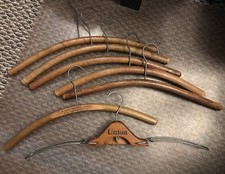 7 Vintage Wood Hangers - UNION Folding Hanger - A.Schwartz - Misc Lot