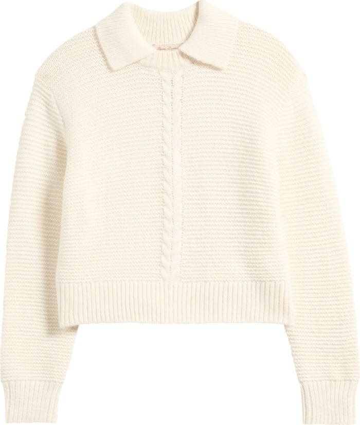 Marine Layer Women’s Ivory Knit Sweater Sz L NWT
