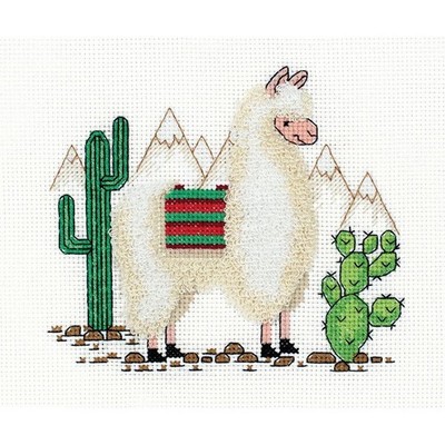 Klart counted cross stitch kit ''Llama '' 15.5x14cm, DIY