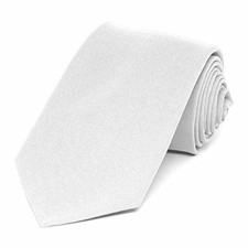 Matte Finish Tie, 3" Width White