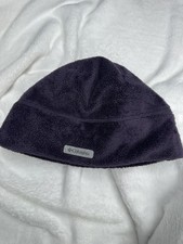 Columbia Hat Beanie Womens L Purple Fleece Omni-Heat Thermal Lined Winter Ski