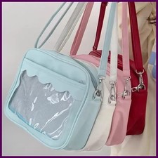 Japanese Harajuku Ita Bag for Women PU Transparent Pocket Itabag High School