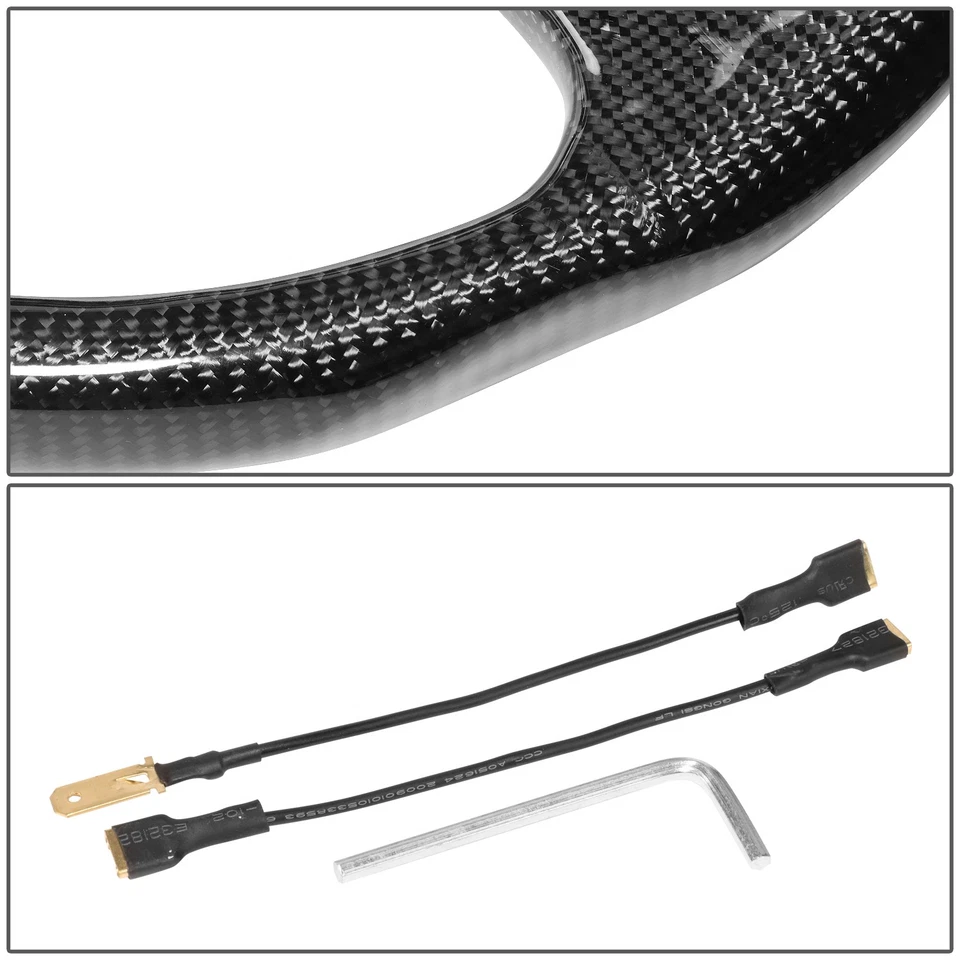 NRG INNOVATIONS 350MM PLATO PLANO 6 ORIFICIOS FIBRA DE CARBONO VOLANTE 3 RADIOS NEGRO Foto 4 de 4