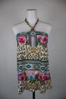 Blumarine Multicolour One Shoulder Womens Tank Top T-Shirt Size M Vintage