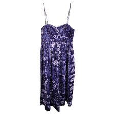 Ulla Johnson Floral Print Long Dress In Cotton Women Blue Size 8