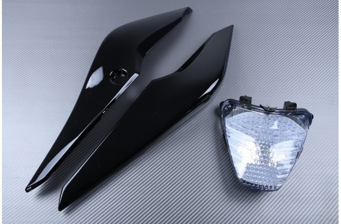 Carénage noir et feu arrière clair pour moto Honda CBR 250R de 2011 à 2013