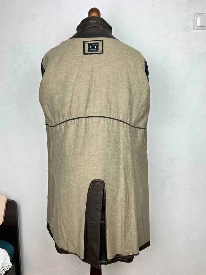 GIMOS Dark-Brown Soft Leather Collared Single-Breasted Long Overcoat 40US50IT - Image 3 of 4