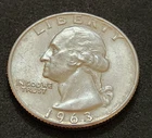 1963‑D Washington Quarter • Mintmark Anomaly • Strong Luster • 90% Silver • X109