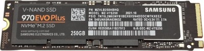 Samsung 970 EVO PLUS MZ-V7S250 250GB NVMe M.2 SSD 99% Health