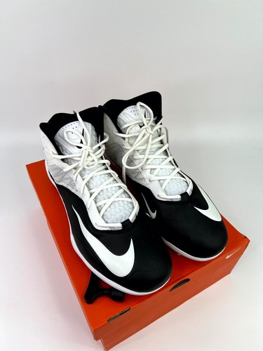 NIKE FOOTBALL CLEATS Zoom Code Elite 3/4 D 603369-010 Sz 18 White/Black NEW! - Picture 8 of 10