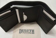 Dututh Trifold Leather Wallet - Black New