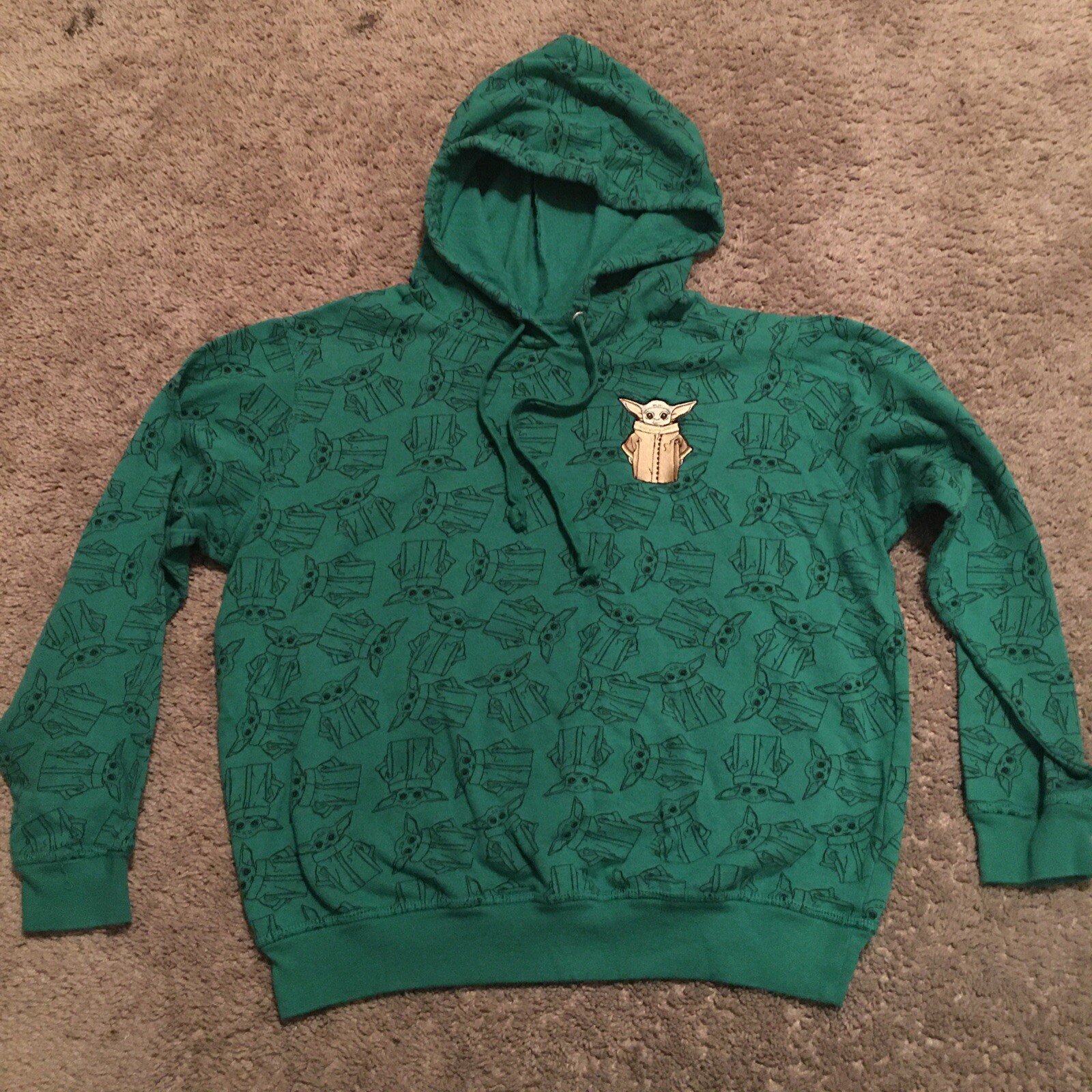 Green Women's Mandalorian Hoodie Baby Yoda Hoodie With Ears