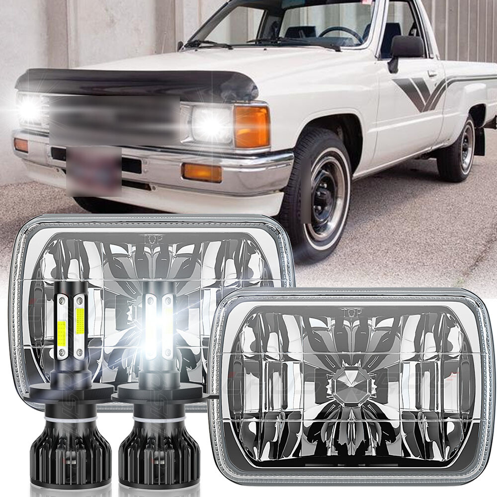 Toyota Hilux 1988-1997 & Pickup 1982-1995 7x6 5x7 LED Headlights Hi Lo Beam Pair