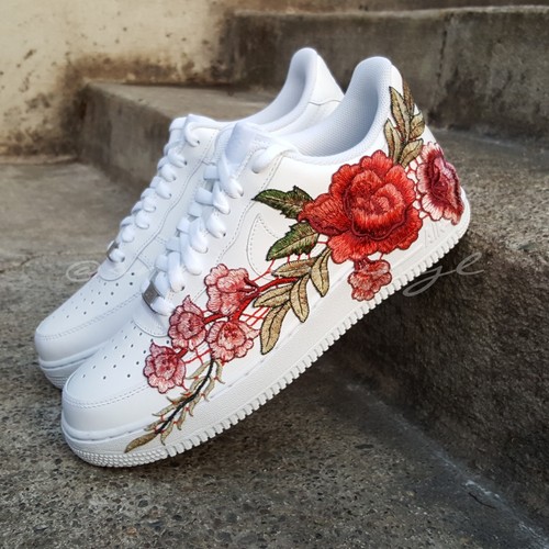 Air Force 1 Low Top Rosa Floral Personalizado Nuevo Con Etiquetas - Imagen 7 de 10
