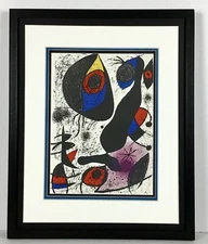 Joan Miro “A l’Encre I” 1972 Original lithograph Framed 