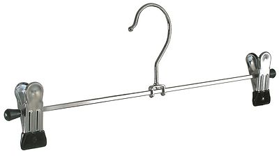 25-100 Kleiderbügel mit Klammer Klemmbügel aus Metall 30//40 cm NEU