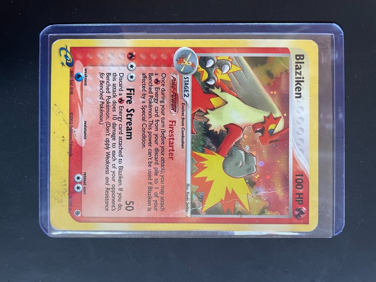 vintage rare Pokémon- Blaziken - Holo - Ruby and Sapphire - 3/109