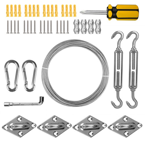 Shade Sail Hardware Kit 6inch for Triangle Rectangle Sun Shade Sail Installation - Picture 14 of 37