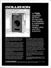 VINTAGE 1980 GOLLEHON SOUND SPEAKERS MUSIC GRAND RAPIDS MI. PRINT AD