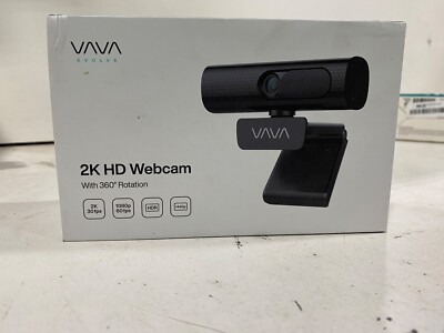 VAVA Evolve 2k HD Webcam (360 Degree Rotation) - Black