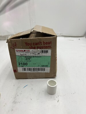 #ad Box of 50 Charlotte 3 4quot; Slip Coupling Schedule 40 Pressure 429 007 2100 $22.39