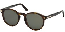 New Tom Ford Ian Unisex Sunglasses FT0591 52N Havana/Green 51mm