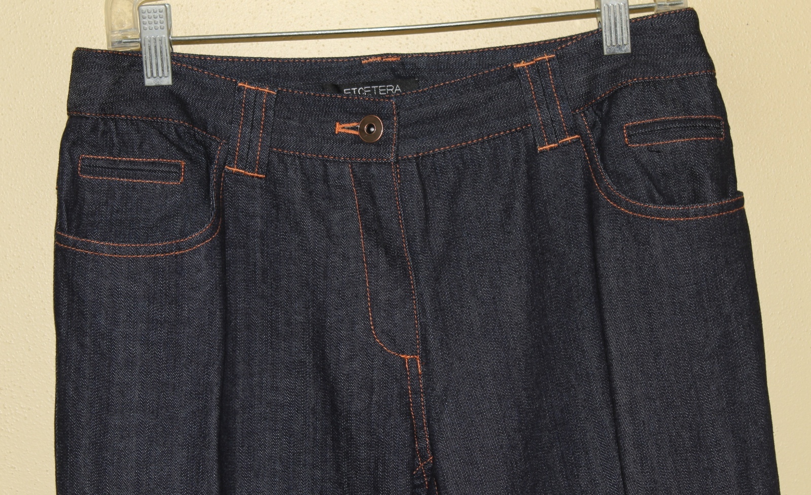 Exte Black Cotton Stretch Mid Waist Cotton Flared Denim Jeans