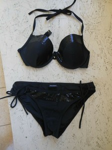 Bruno Banani Neckholder Bikini Schwarz Grosse 38 80c Mit Pailletten Ebay