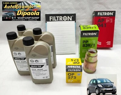 KIT TAGLIANDO TOYOTA YARIS P9 (2005-2011) 1.4 D-4D DIESEL 66 KW 4L 5W30 + FILTRI