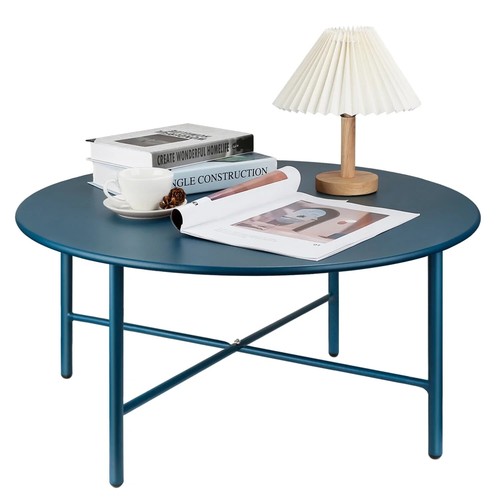Round Coffee Table, Industrial End Table in Living Room, Side Table for Any Room - Picture 2 of 12