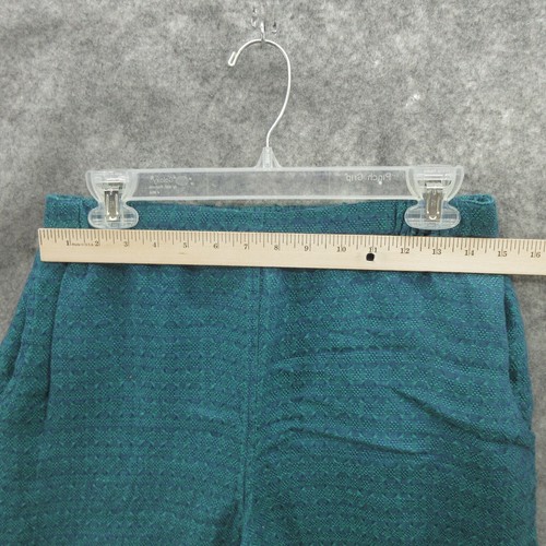 FLAX Designs Women's Pedal Pusher Pants S Green and Blue Linen Elastic Waist New - Picture 5 of 15