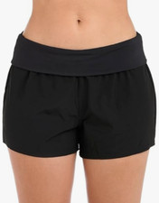 La Blanca Women's Island Goddess Banded Boardshort Swim Bottom Black Size S 5900