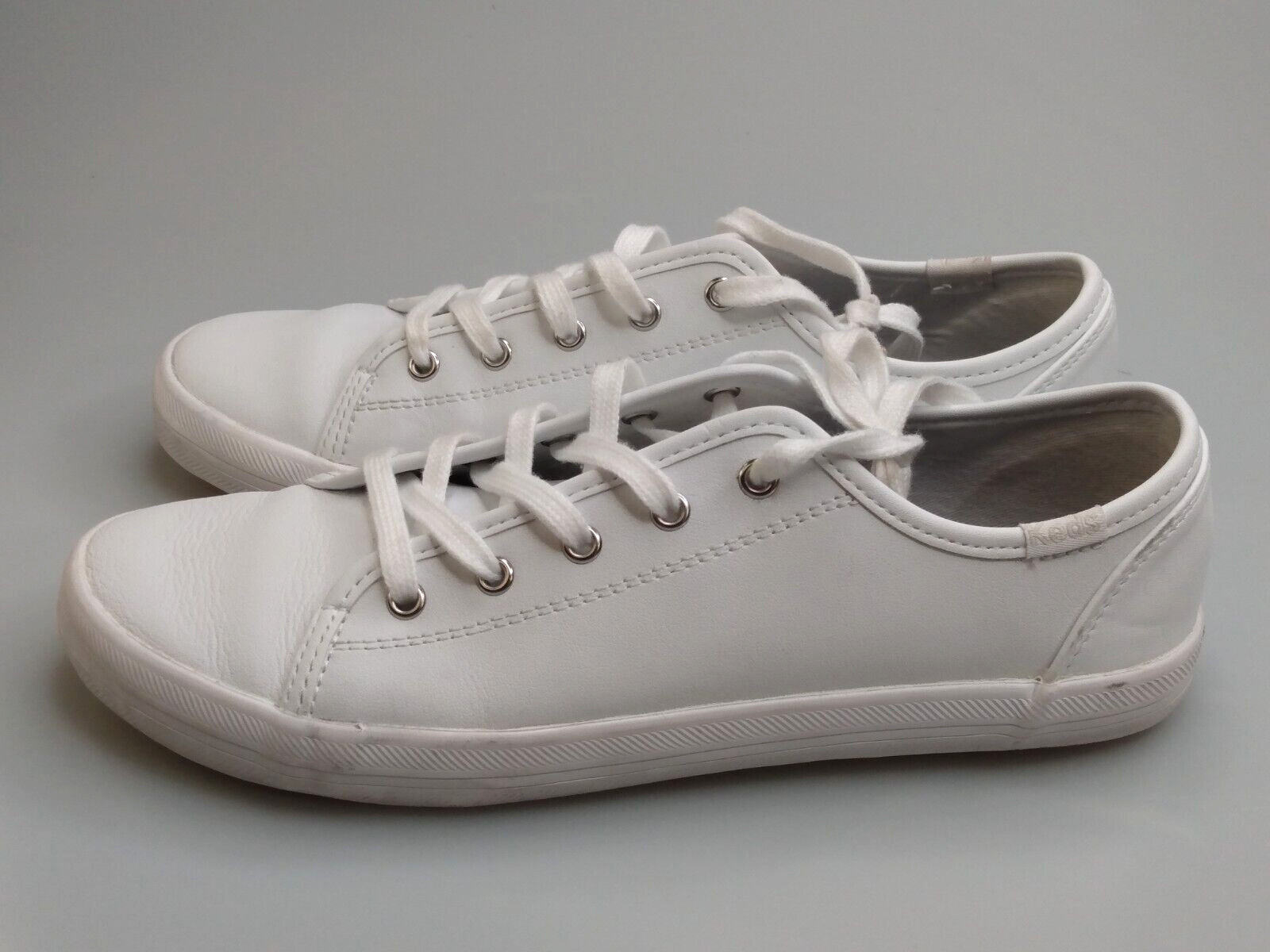 Keds girls Kickstart Core Sneaker White Leather Size 4 Big Kid US Lace up Casual