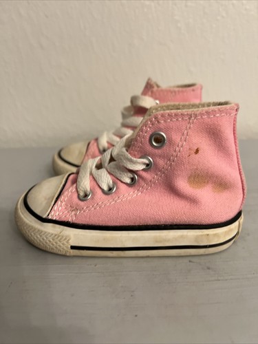 CONVERSE CHUCK TAYLOR ALL STAR PINK SNEAKERS SIZE 4C (PRE-OWNED) CLAY STAINED - Picture 7 of 12