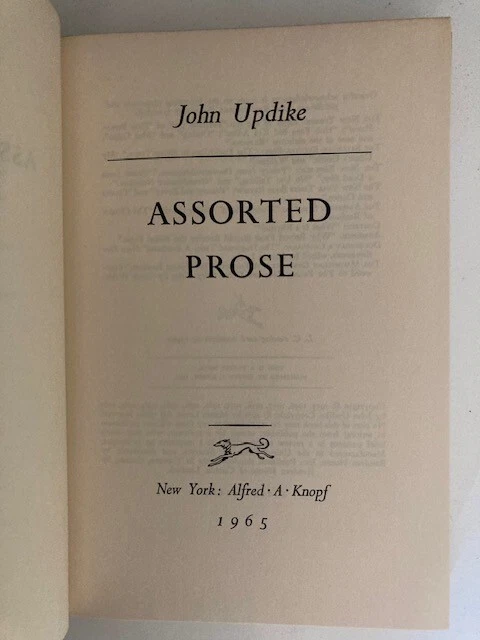 Assorted Prose by John Updike (1965, Hardcover) 1st Printing w/Protective Cover - Image 3 of 4