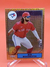 Bo Bichette 2022 Topps Series 1 #T87C-69 Silver Pack Chrome Mojo Blue Jays