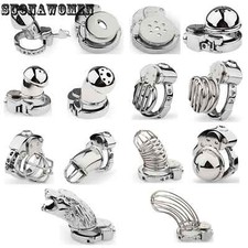 New Lock System Design 6 Size Adjustable Base Ring Cage Metal Chastity Device