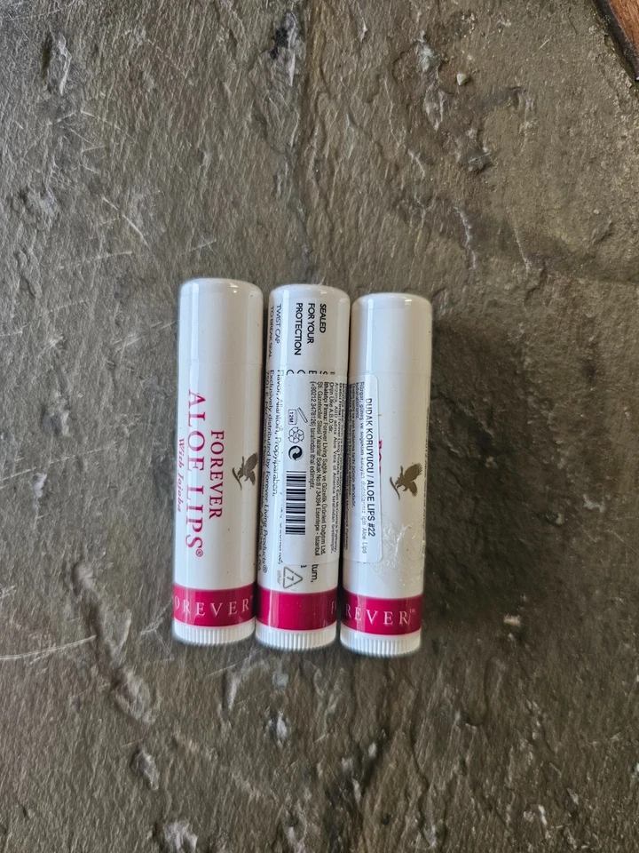 3 Sets of 3 Packs Forever Living ALOE LIPS with Jojoba and Beeswax Total 9 Piece - Image 3 of 4