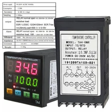 LED Digital PID Temperature Controller AC110V 220V Dual Relay Output Thermostat