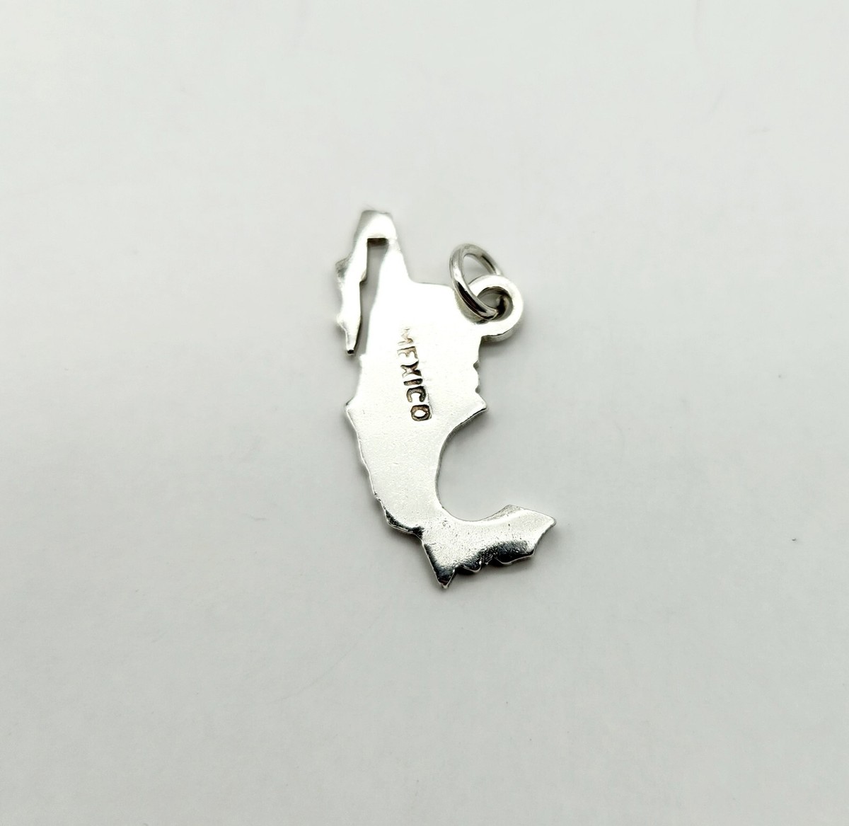Vintage Mexico State Travel Map Souvenir Sterling Silver