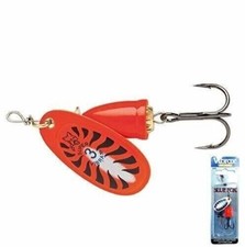 Blue Fox Super Vibrax Spinner 3/8 Oz Red Tiger Machined Brass