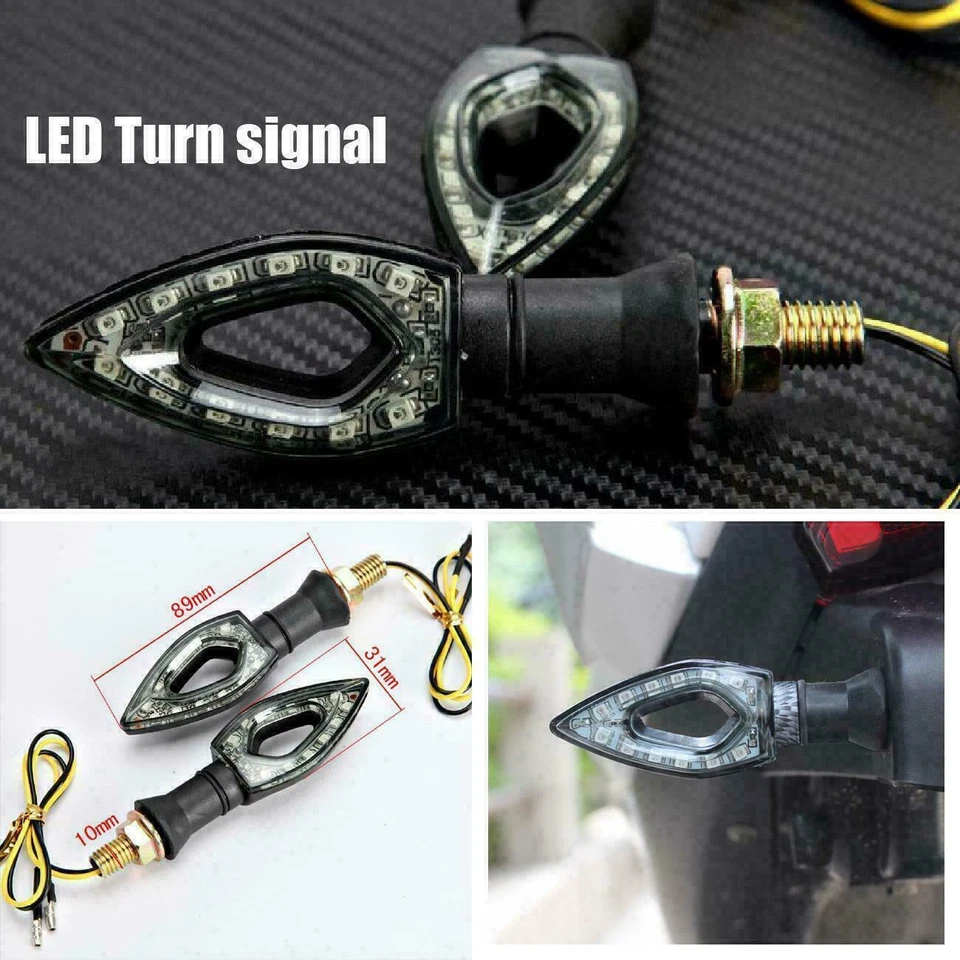 For Honda CBR600RR CBR500R CBR1000RR Motorcycle LED Turn Signals Blinker Lights - Image 4 of 4