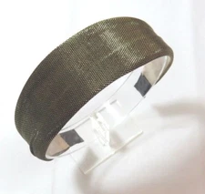 Mesh Fabric Headband 1.75 Inches Wide Flexible One Headband Metallic Or Black 