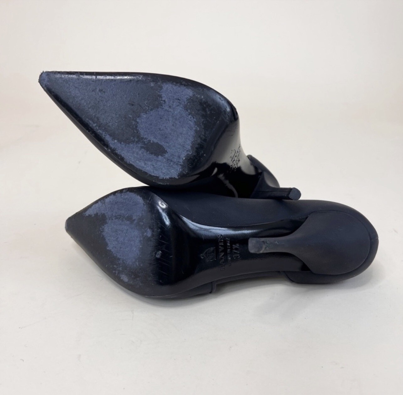 LANVIN | Black Python Asymmetrical Stiletto Booti… - image 8