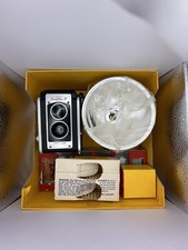 Vintage Kodak Duaflex III Flash Outfit Untested W/ Box , Flash And Manual