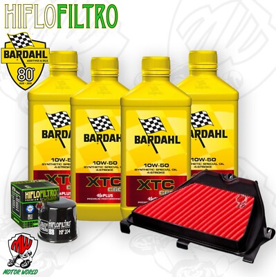 Kit tagliando Olio BARDAHL XTC 10W50 + Filtri HONDA CBR 600 RR 2003