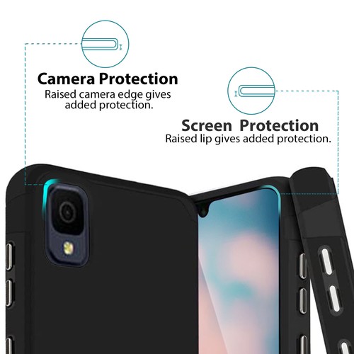 Funda rígida híbrida de doble capa para teléfono TCL 30 Z 30Z / 30 LE + vidrio templado - Imagen 9 de 30