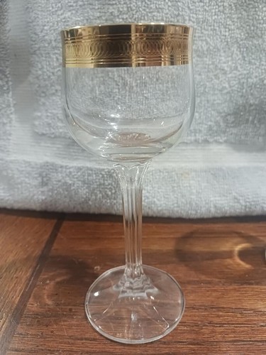 6 Vintage Italian Medici design 24 Karat foil rim cordial glasses - Picture 2 of 2