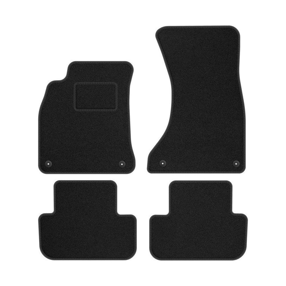 Tapis de sol Audi A5 velours antidérapant avec ganse STREAK blanche