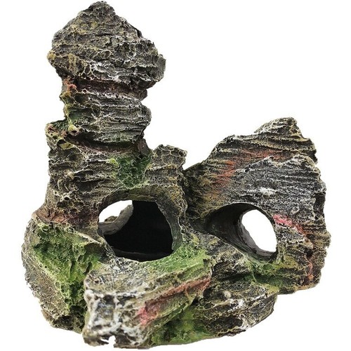Aquarium Deko TOTENKOPF - HÖHLE "HÖREN SEHEN SCHWEIGEN